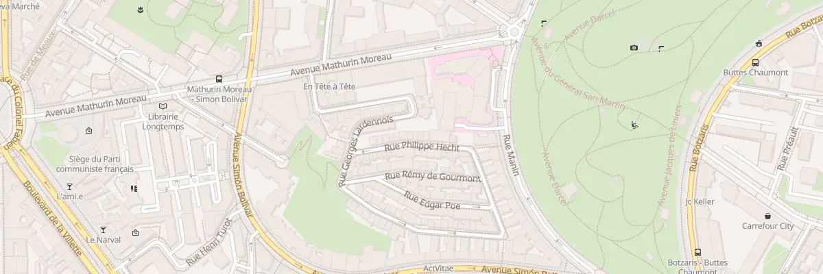 Plan du 24 Rue Philippe Hecht à Paris 19e Arrondissement