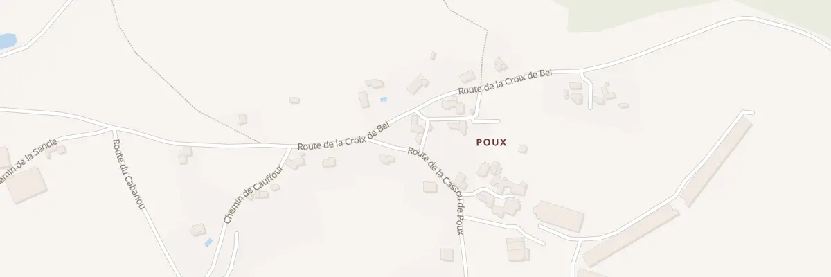 Plan du 5074 Poux à Goutrens