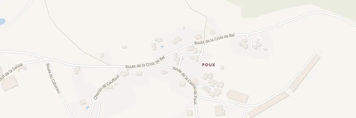 Plan du 5075 Poux à Goutrens