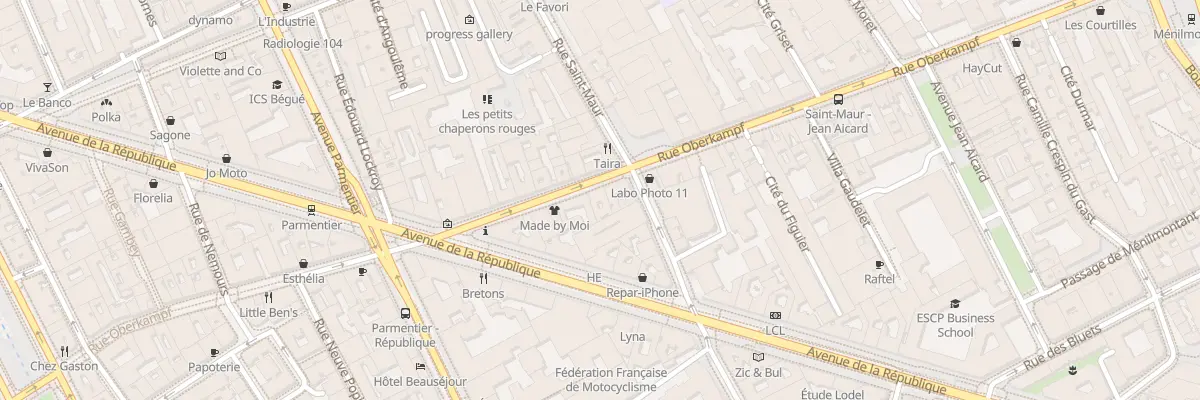 Plan du 90 Rue Oberkampf à Paris 11e Arrondissement