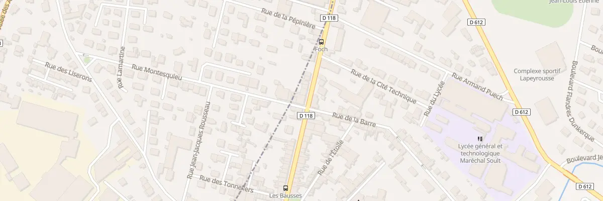 Plan du 2 Rue Montesquieu à Mazamet