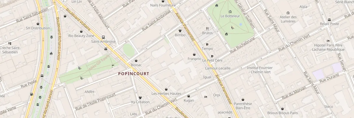 Plan du 4 Sq Saint-Irénée à Paris 11e Arrondissement