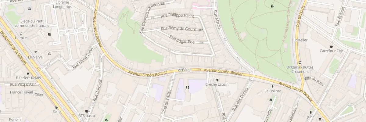 Plan du 62 Av Simon Bolivar à Paris 19e Arrondissement
