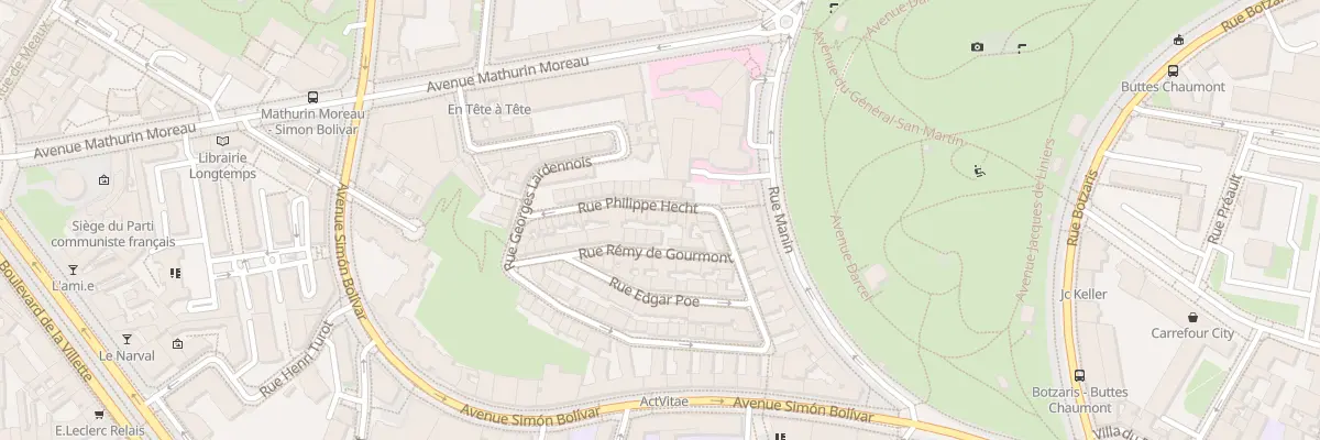 Plan du 9 Rue Philippe Hecht à Paris 19e Arrondissement