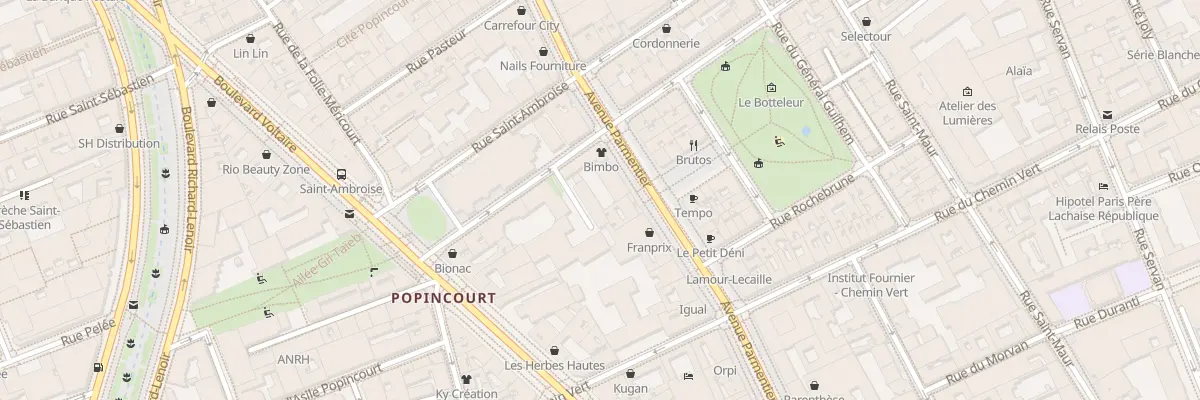 Plan du 27 Av Parmentier à Paris 11e Arrondissement