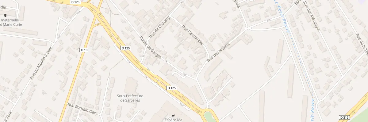 Plan du 25 Rte de Garges à Sarcelles