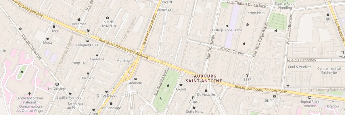 Plan du 125 Rue du Faubourg Saint-Antoine à Paris 11e Arrondissement
