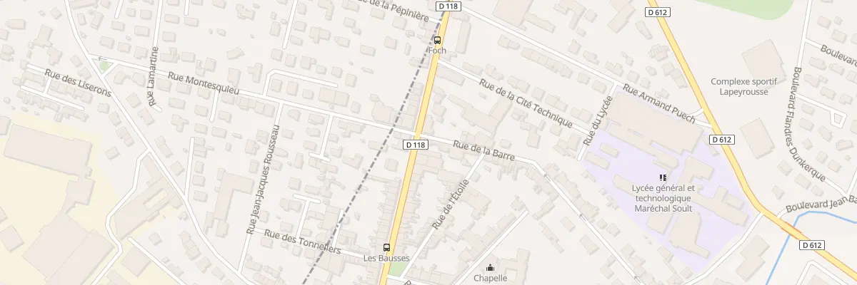 Plan du 2 Rue de la Barre à Mazamet