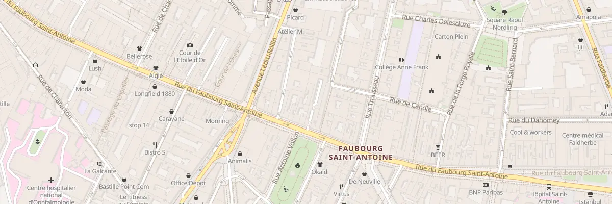 Plan du 123 Rue du Faubourg Saint-Antoine à Paris 11e Arrondissement