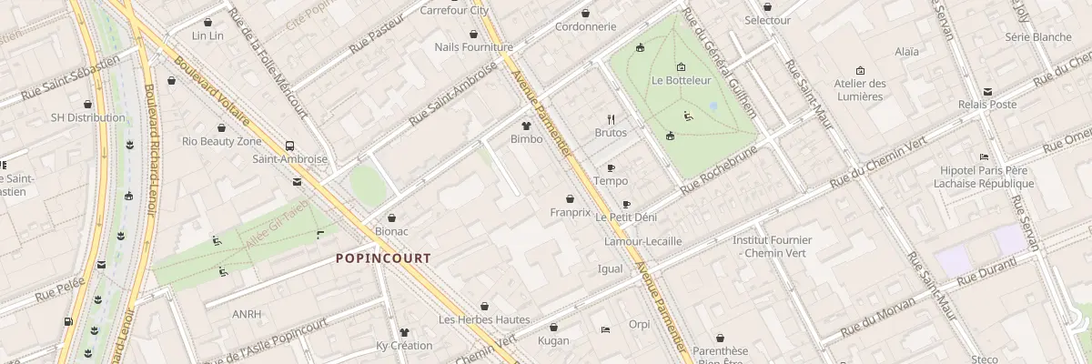 Plan du 25 Av Parmentier à Paris 11e Arrondissement