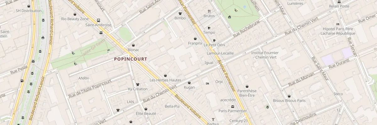 Plan du 65 Rue du Chemin Vert à Paris 11e Arrondissement