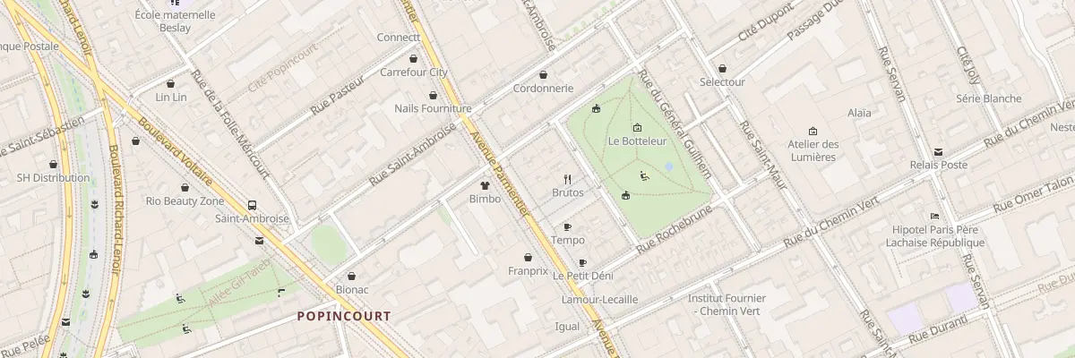Plan du 40 Av Parmentier à Paris 11e Arrondissement