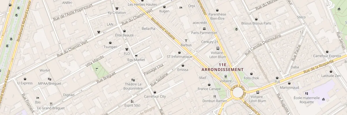 Plan du 120 Bd Voltaire à Paris 11e Arrondissement