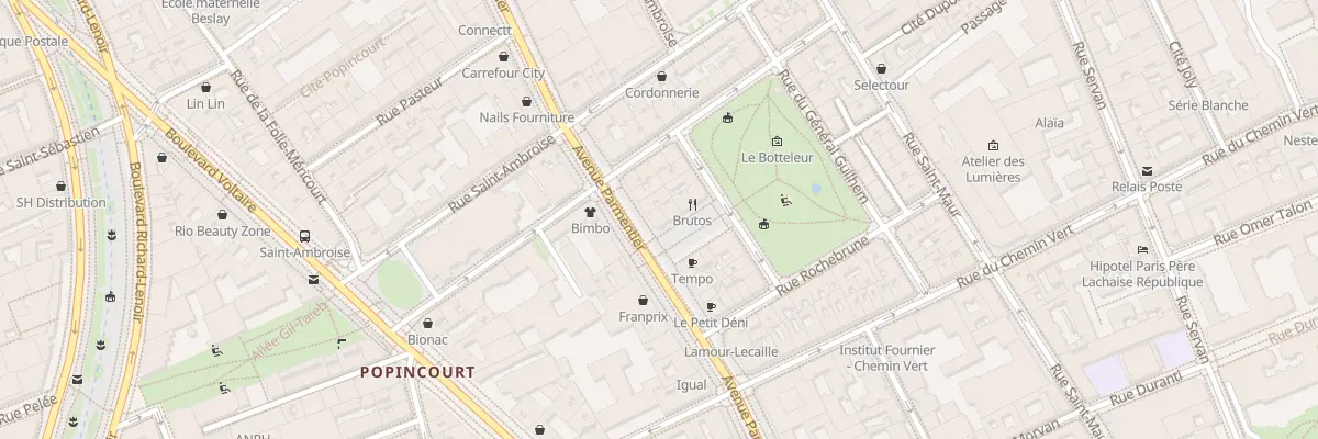 Plan du 38 Av Parmentier à Paris 11e Arrondissement