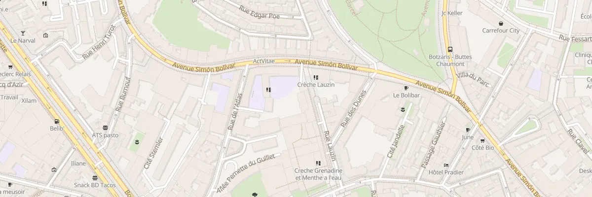 Plan du 19 All Louise Labé à Paris 19e Arrondissement