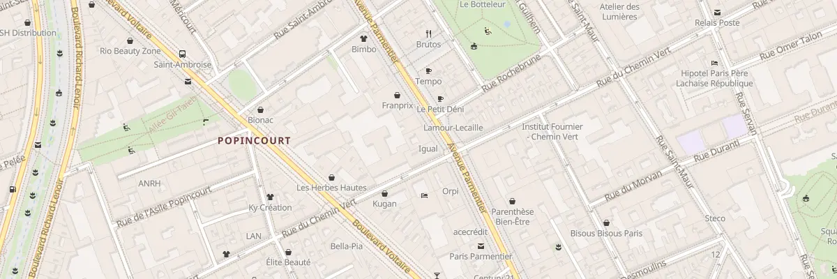 Plan du 17B Av Parmentier à Paris 11e Arrondissement