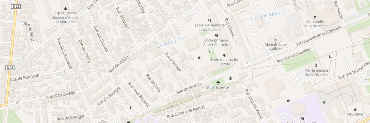 Plan du 12 Rue d’Aulnay à Saint-Denis