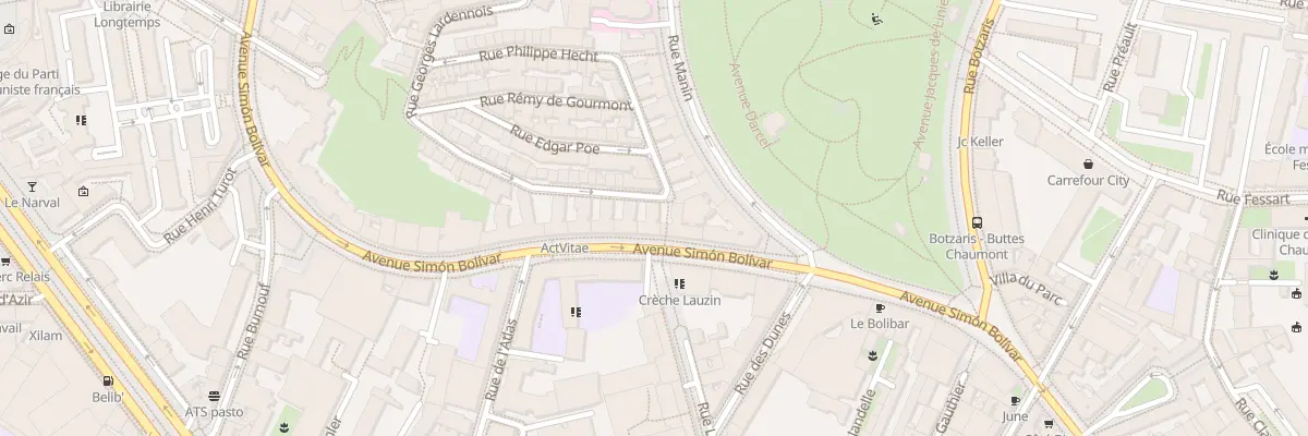 Plan du 54 Av Simon Bolivar à Paris 19e Arrondissement