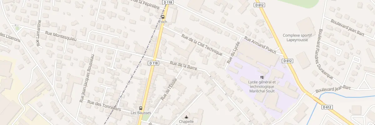 Plan du 13 Rue de la Barre à Mazamet