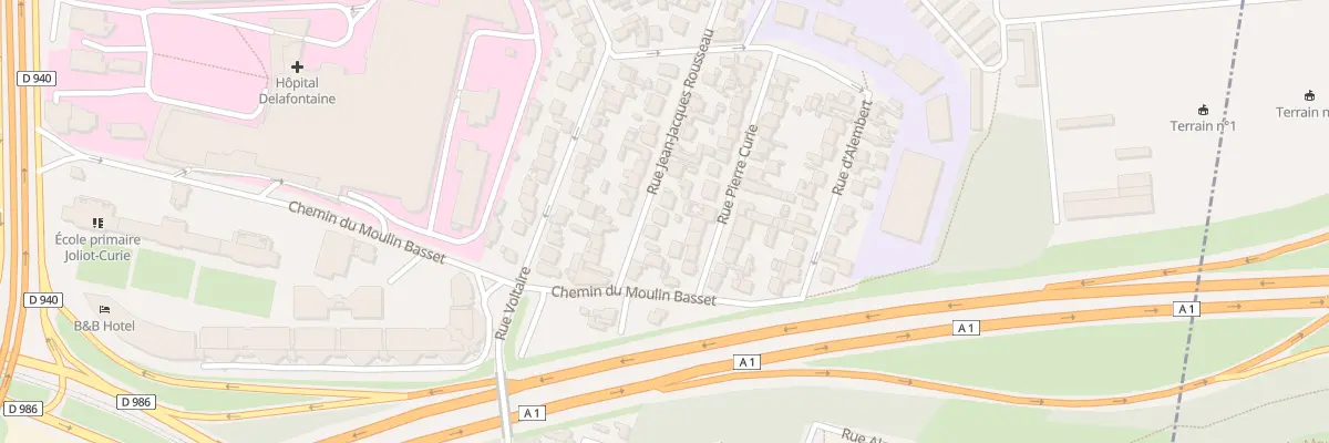 Plan du 8 Rue J J Rousseau à Saint-Denis