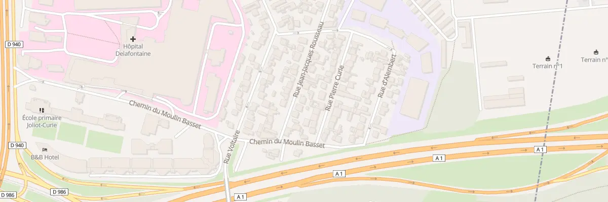 Plan du 10 Rue J J Rousseau à Saint-Denis