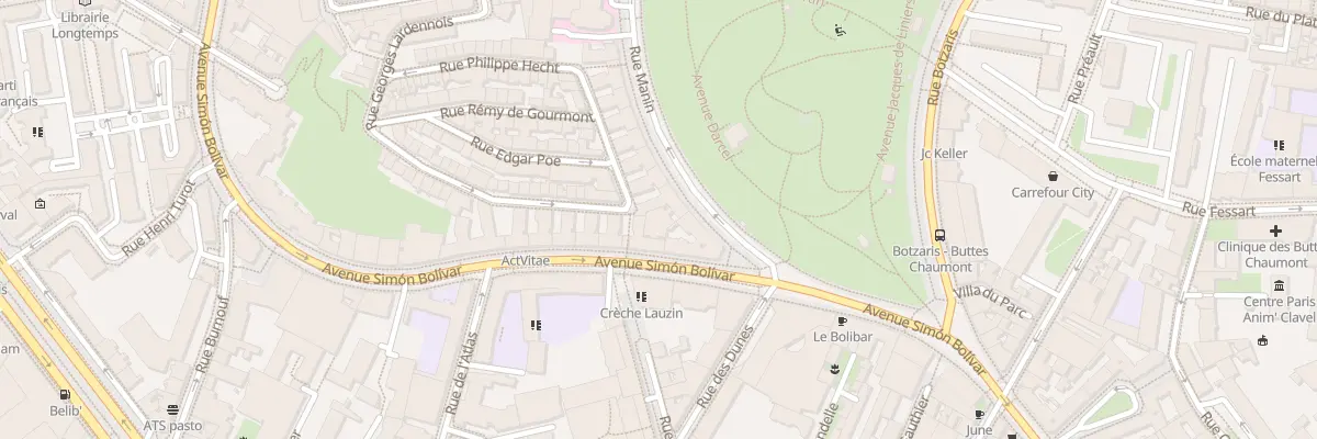Plan du 50 Av Simon Bolivar à Paris 19e Arrondissement