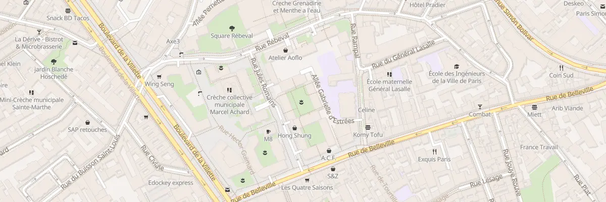Plan du 8 All Diane de Poitiers à Paris 19e Arrondissement