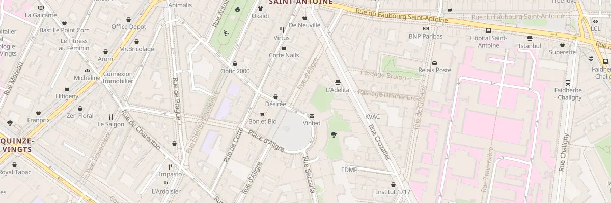 Plan du 20 Rue d’Aligre à Paris 12e Arrondissement