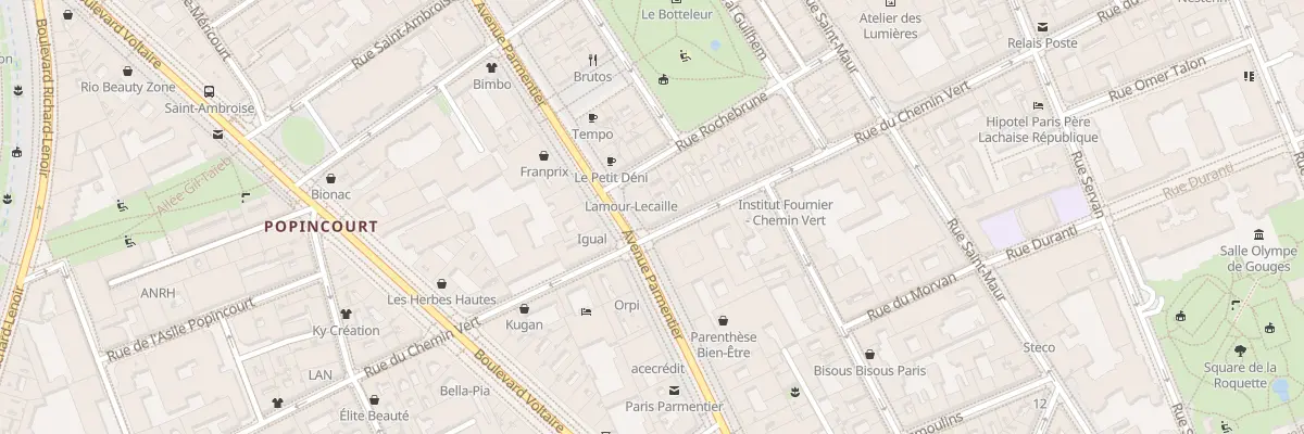 Plan du 26 Av Parmentier à Paris 11e Arrondissement