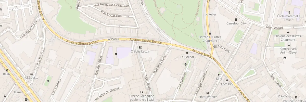 Plan du 55 Av Simon Bolivar à Paris 19e Arrondissement