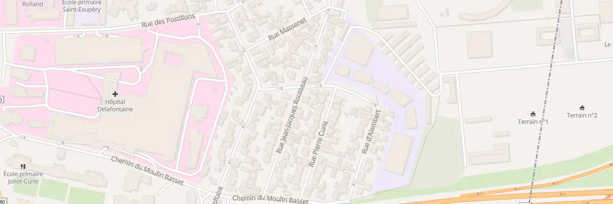 Plan du 28 Rue J J Rousseau à Saint-Denis