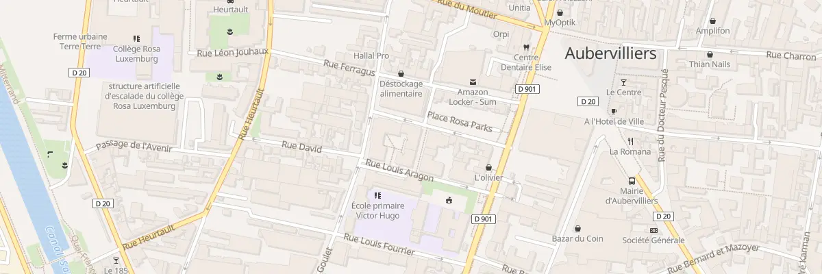 Plan du 6 Rue Louis Aragon à Aubervilliers