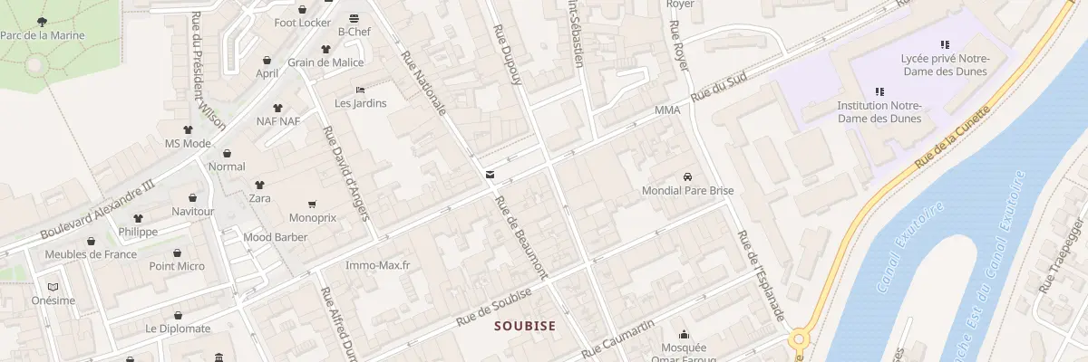 Plan du 2 Rue de Sechelles à Dunkerque