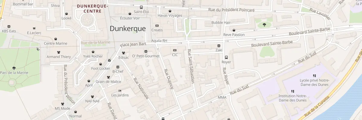 Plan du 2B Rue Saint Sébastien à Dunkerque