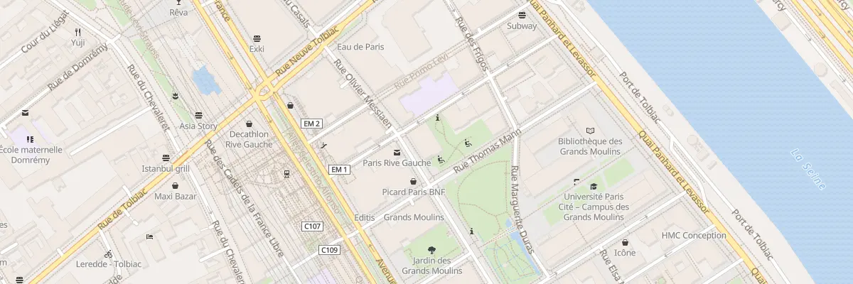 Plan du 4 Rue Olivier Messiaen à Paris 13e Arrondissement