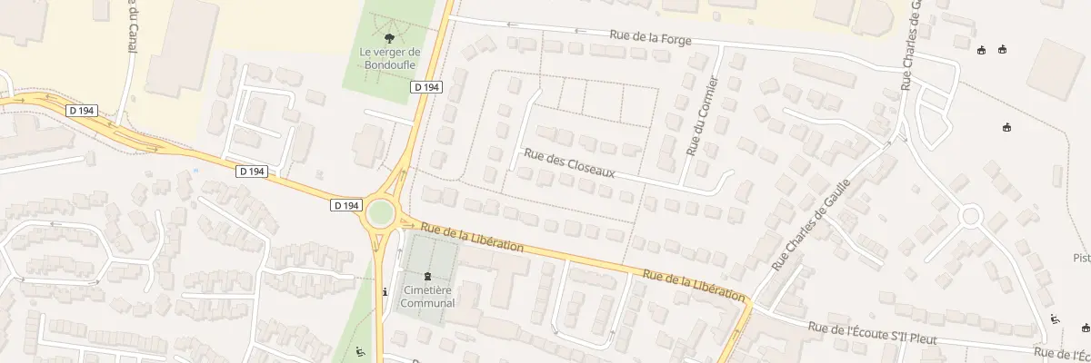 Plan du 13 Rue des Closeaux à Bondoufle