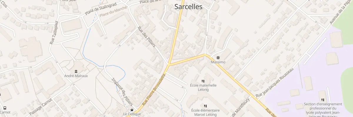 Plan du 100 Rue Pierre Brossolette à Sarcelles