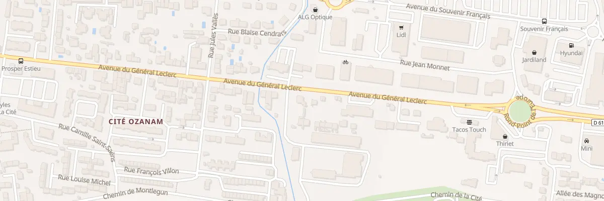Plan du 252 Av du Général Leclerc à Carcassonne