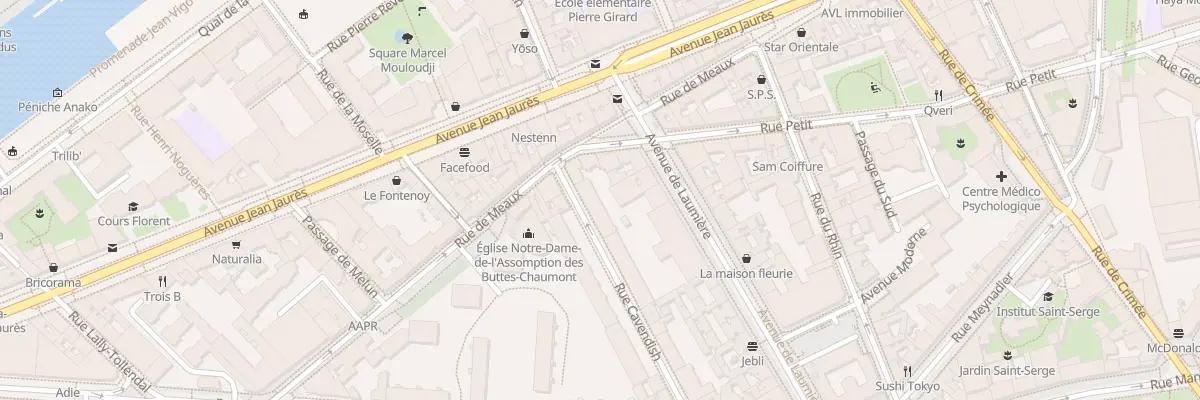 Plan du 40 Rue Cavendish à Paris 19e Arrondissement