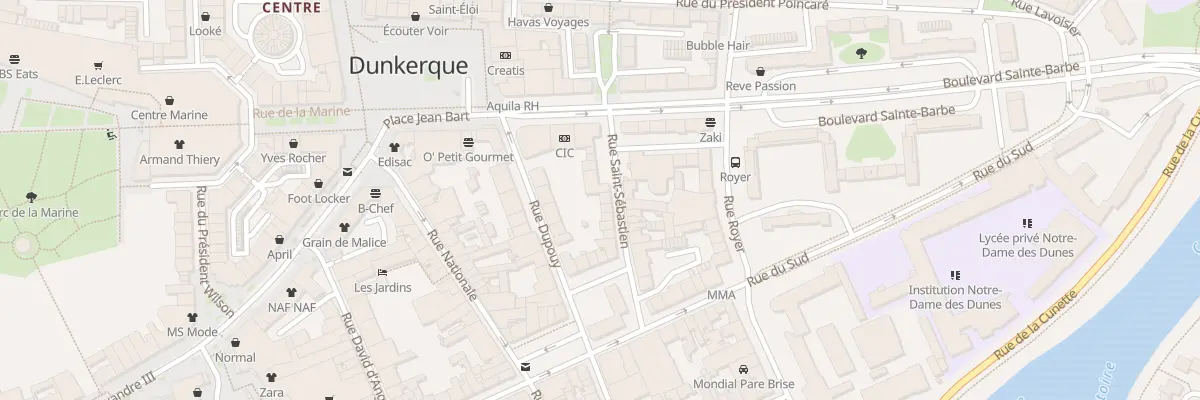 Plan du 6 Rue Saint Sébastien à Dunkerque
