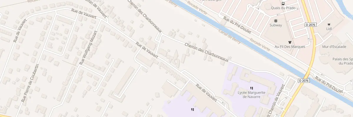 Plan du 74 Rue de Vauvert à Bourges