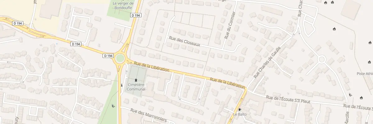 Plan du 16 Rue de la Libération à Bondoufle