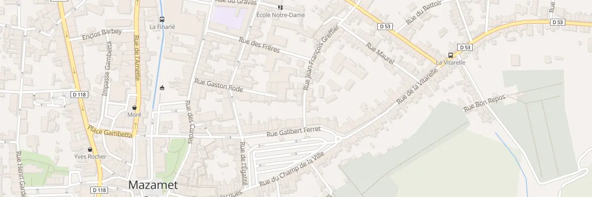 Plan du 3 Rue J Francois Greffier à Mazamet
