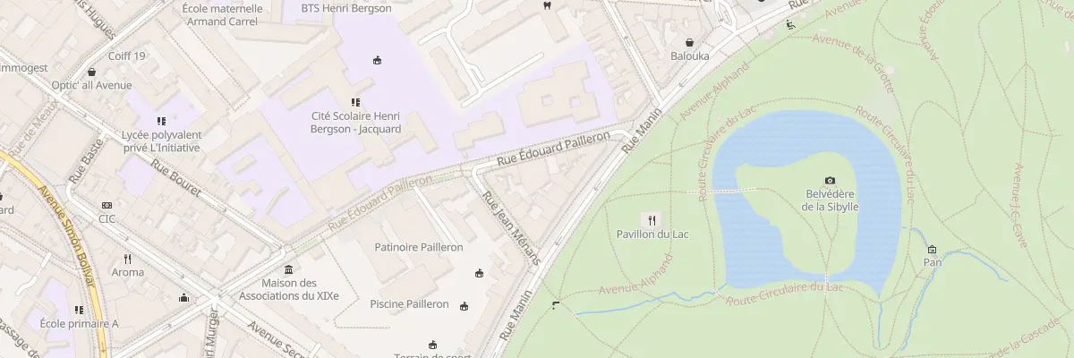 Plan du 50 Rue Édouard Pailleron à Paris 19e Arrondissement
