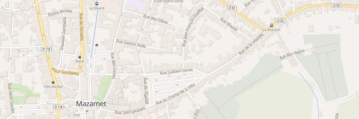 Plan du 43 Rue Galibert Ferret à Mazamet