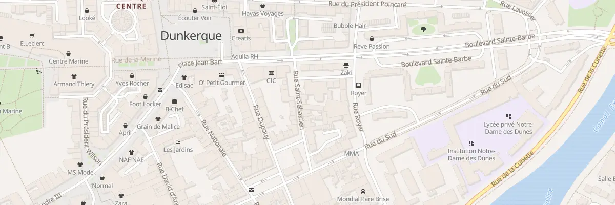 Plan du 7 Rue Saint Sébastien à Dunkerque