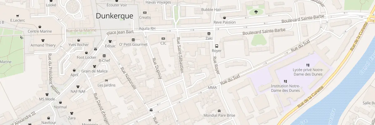 Plan du 11 Rue Saint Sébastien à Dunkerque