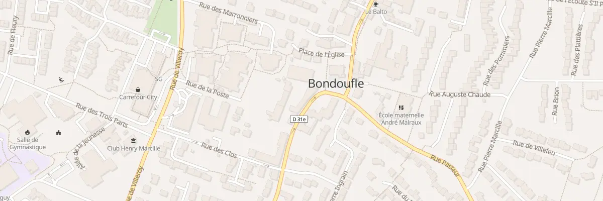 Plan du 28 Rue Charles de Gaulle à Bondoufle