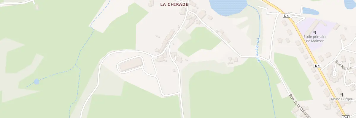 Plan du 24 La Chirade à Mainsat