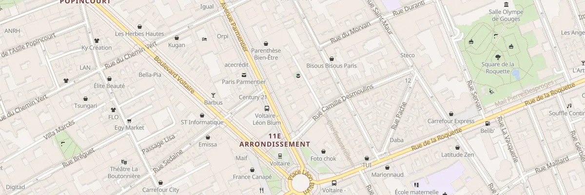 Plan du 4 Av Parmentier à Paris 11e Arrondissement